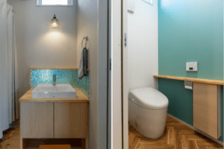 手洗いコーナー・トイレ　注文住宅の新築実例