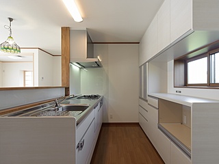 キッチン　須坂市の注文住宅　新築の事例