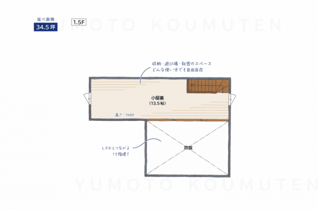 平面プラン　1.5F