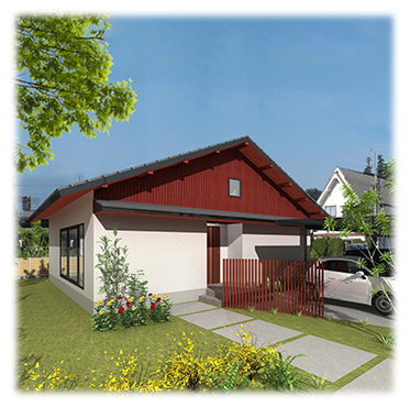注文住宅　小屋裏付き平屋実例プラン