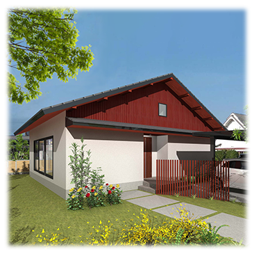 注文住宅　小屋裏付き平屋実例プラン