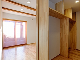 1階　寝室　ウォークインクローゼット　自由設計の新築事例